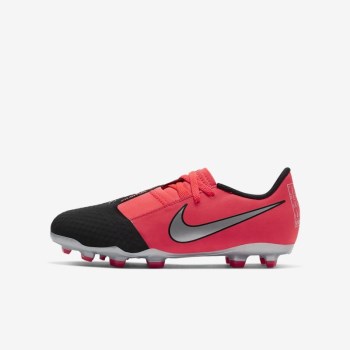 Nike Jr. Phantom Venom Academy FG - Nagyobb Gyerek Focicipő - Piros/Fekete/Metal Titán